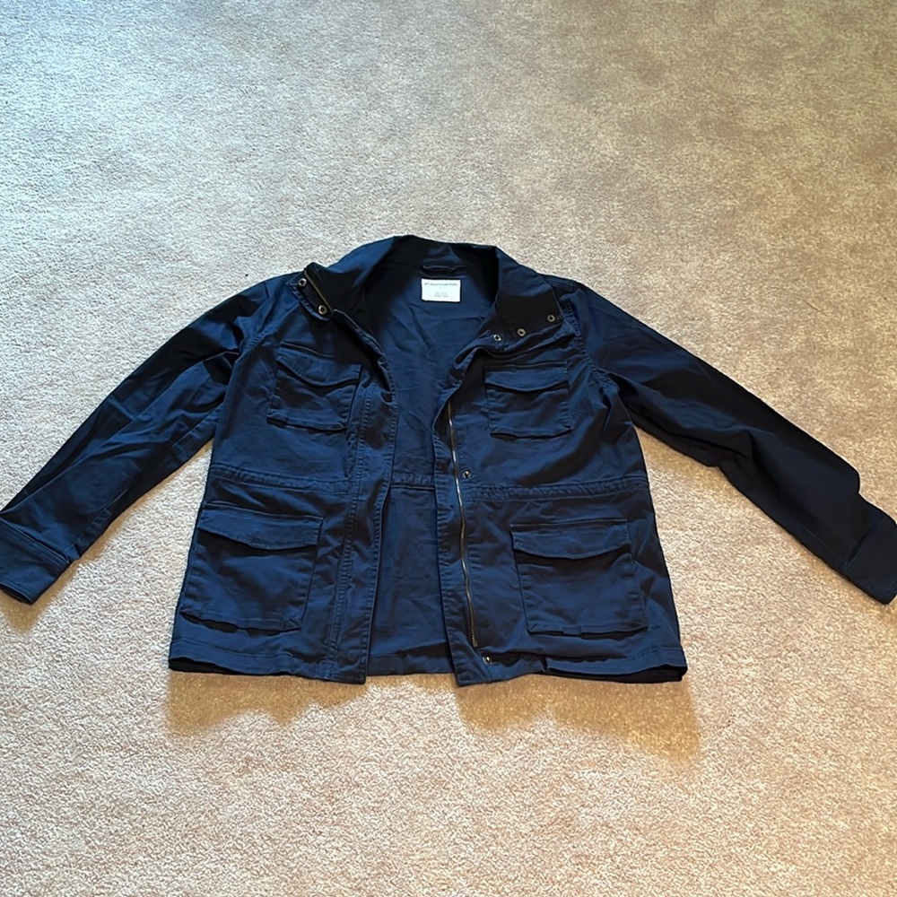 Medium Navy Blue Amazon Essentials Utility Coat - image 1